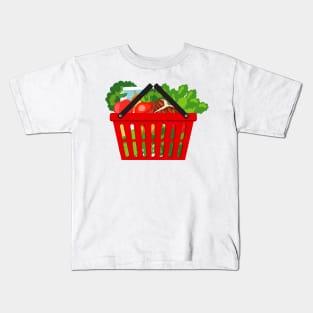 Food Delivery Basket Kids T-Shirt